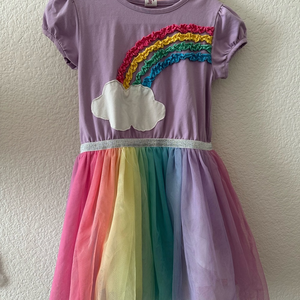 Colorful Rainbow Dress for Kids